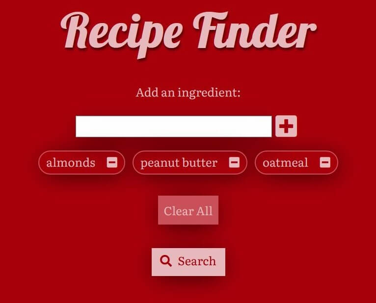 Recipe Finder.